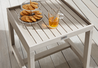 chunky side table with removable upper tray